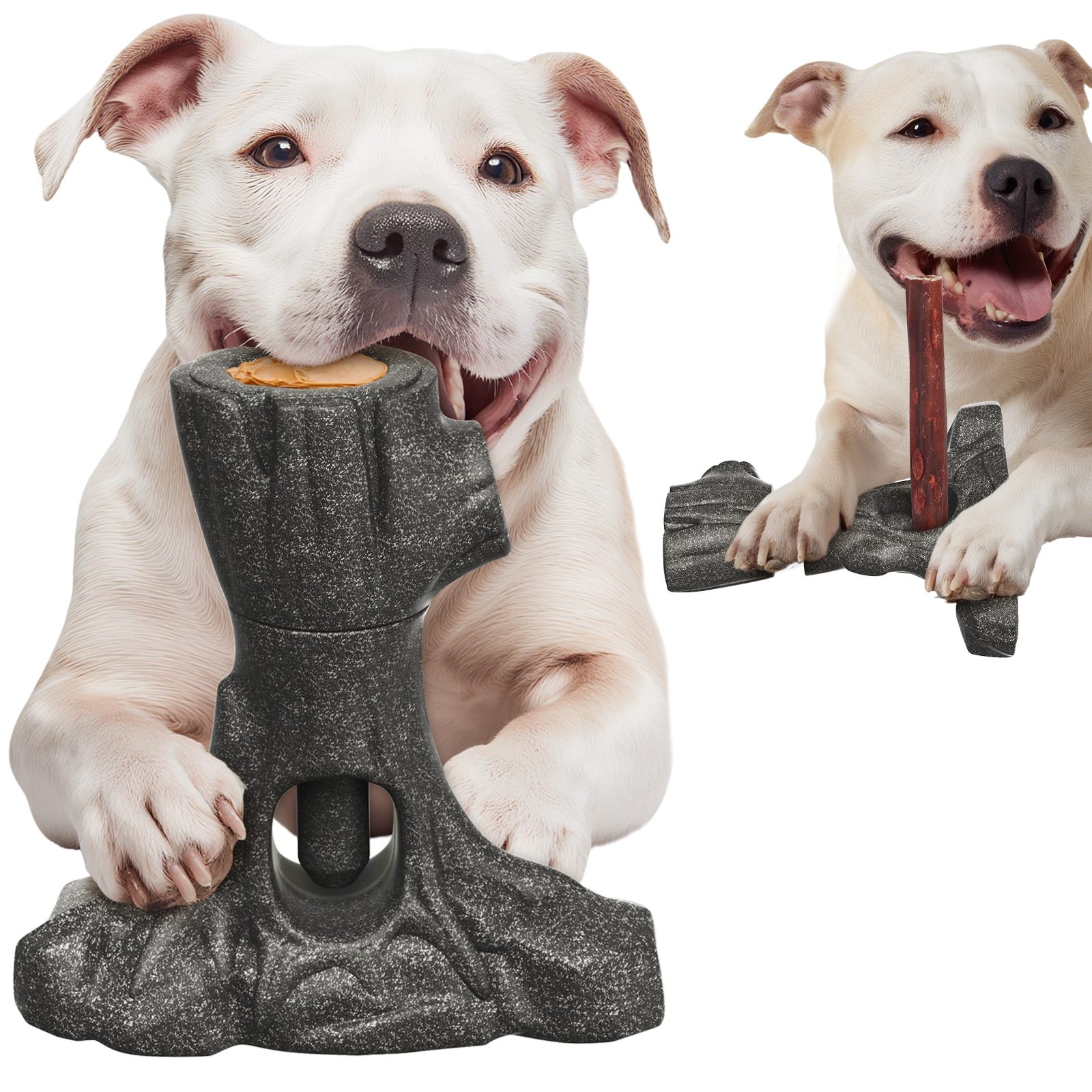 KADTC ALL IN ONE  Root Durable Bully Stick Holder and Indestructible Dog Chew Toy Tough Fillable Toys