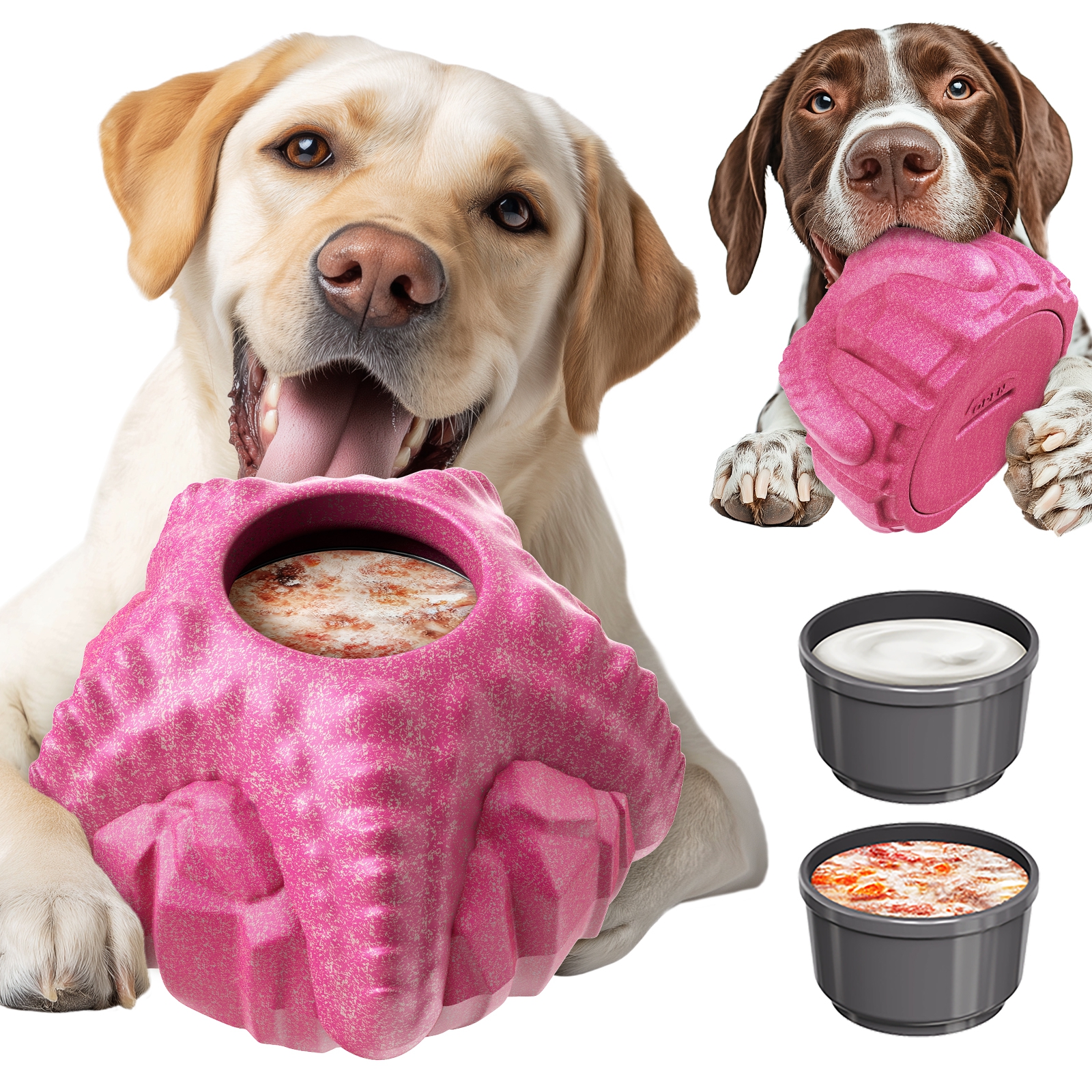 KADTC ALL IN ONE 2 in 1 Seastar Durable Fillable & Freeze Chew Dog Toy