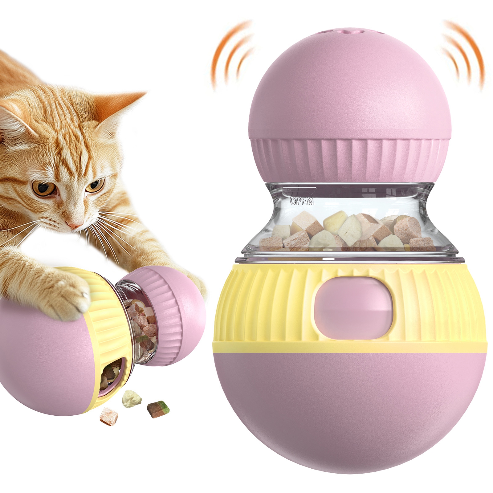 KADTC Cat Treat Dispensing Toy Kitten Food Dispenser Ball