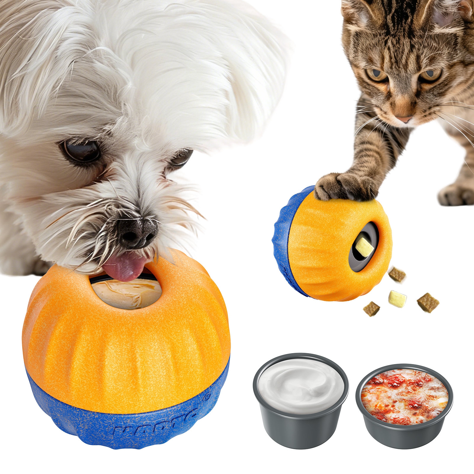 KADTC ALL IN ONE 3 in 1 Durable Fillable & Freeze & Dispensing & Chew Toy For Cat and Toys Dog