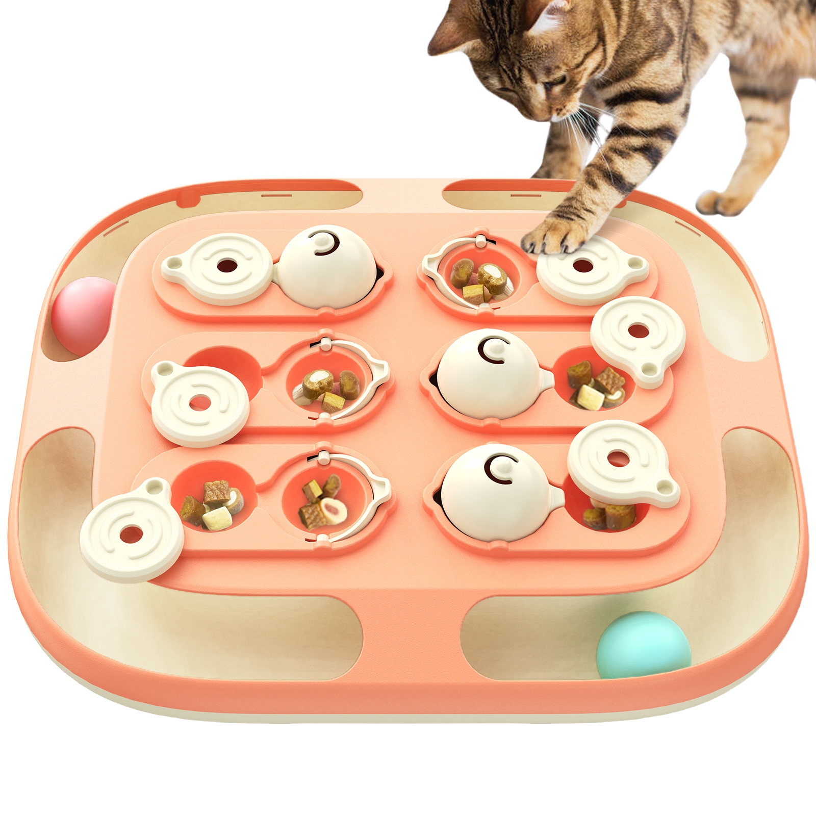 KADTC 2 Ways to Play Large Size Cat Treat Puzzle Toy