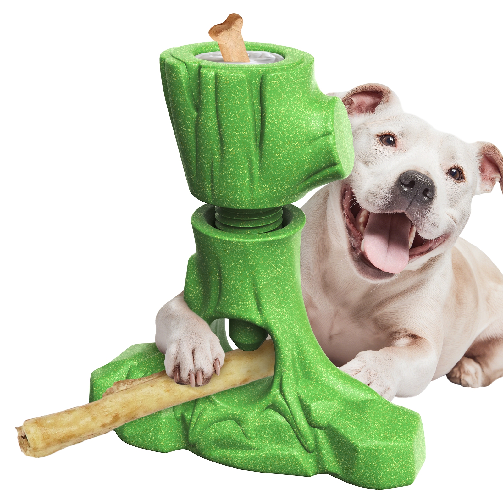 KADTC 3 in1 Durable Bully Stick Holder & Chew & Fillable Toys
