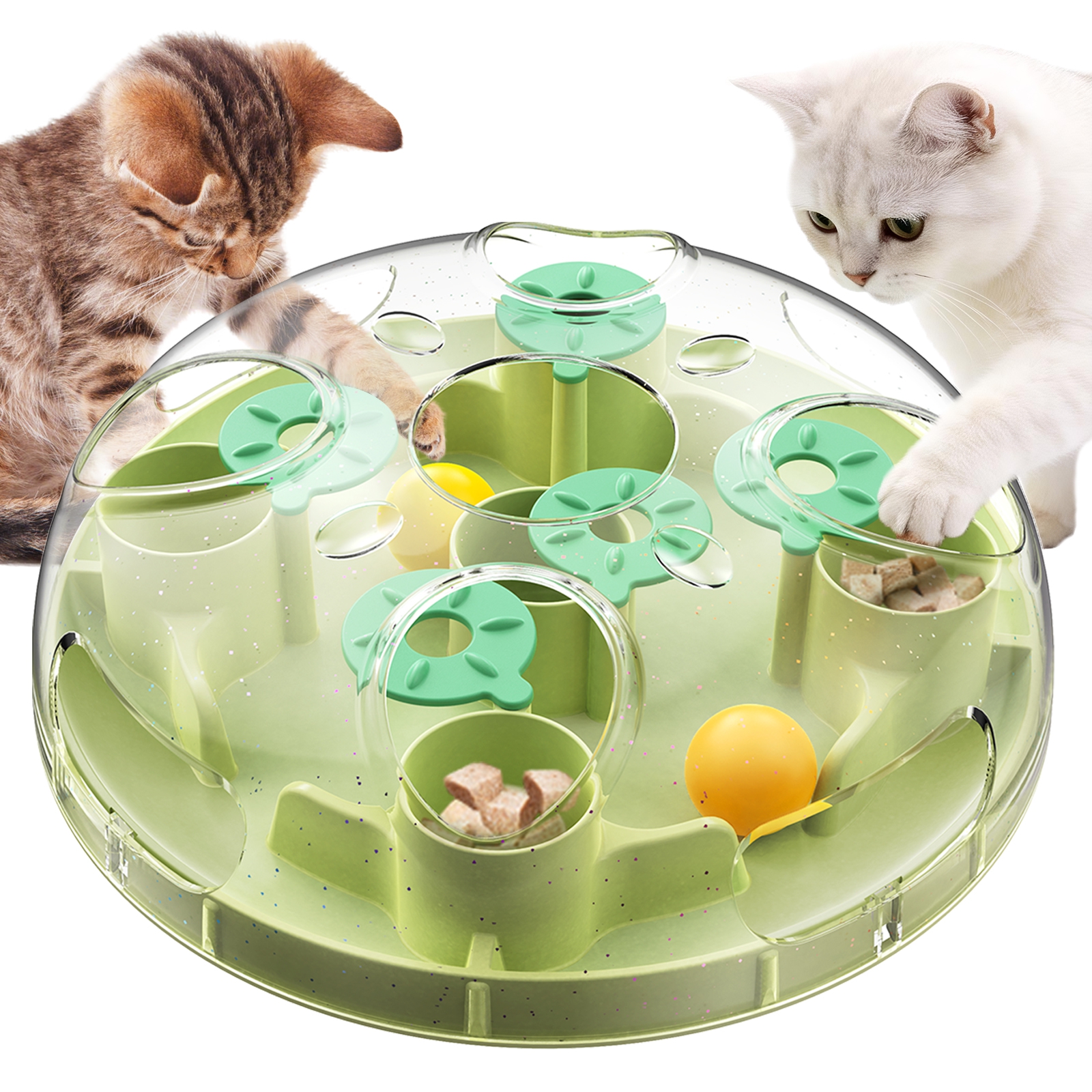 KADTC 2 Ways to Play - Large Size Cat Treat Puzzle Toy 