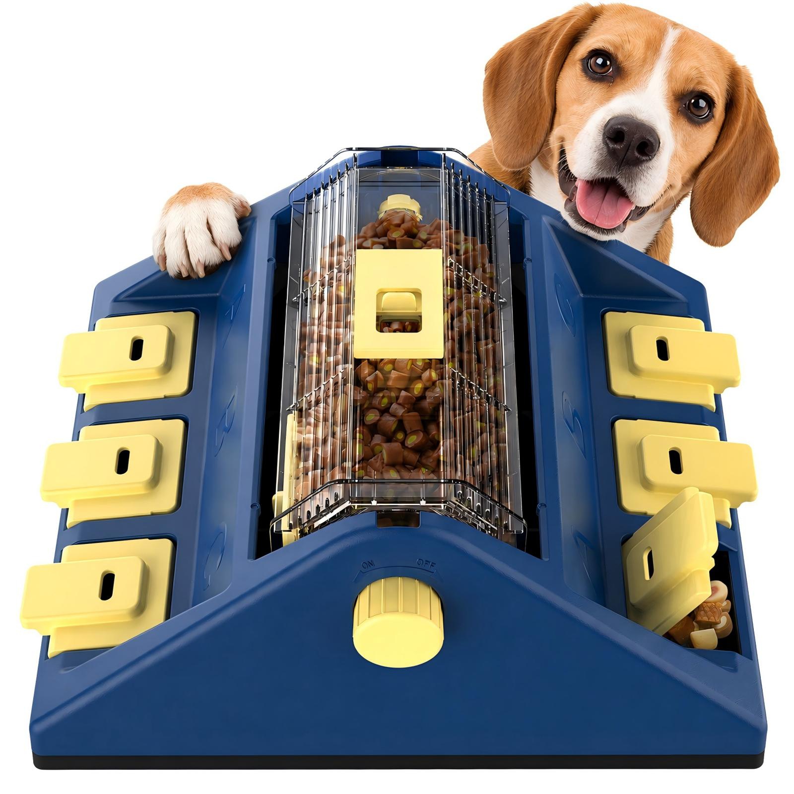 KADTC 2 Levels IN 1 Large Size Paw-Activated Rolling Dog Puzzle Feeder Toy